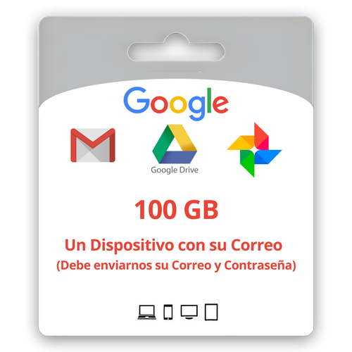 Espacio de Almacenamiento GMAIL 100 GB